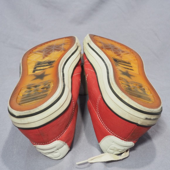 Converse John Varvatos All Star Mens 12 Red Leather Low Top Sneakers Distressed - Picture 13 of 14